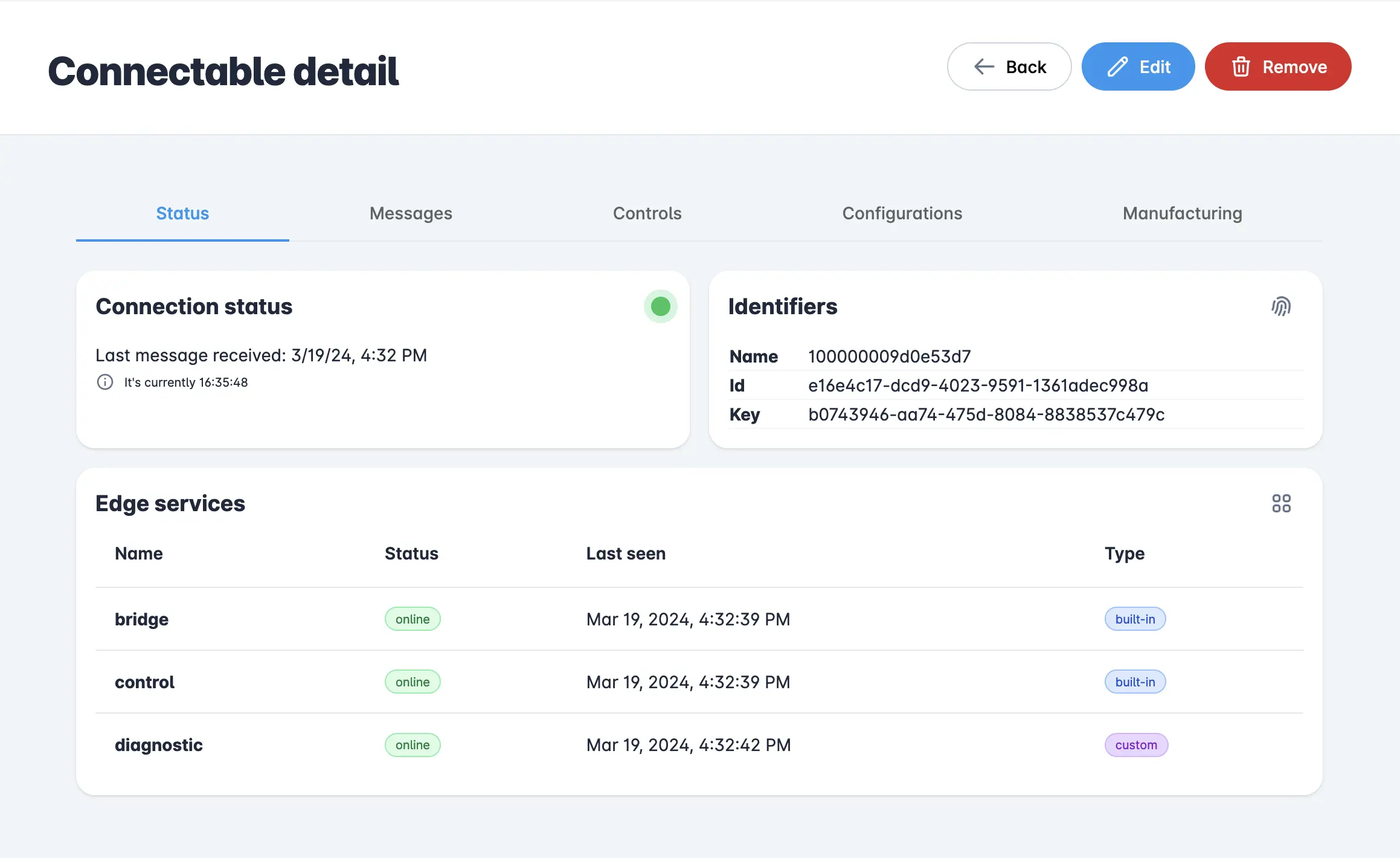connhex-control's edge detail page