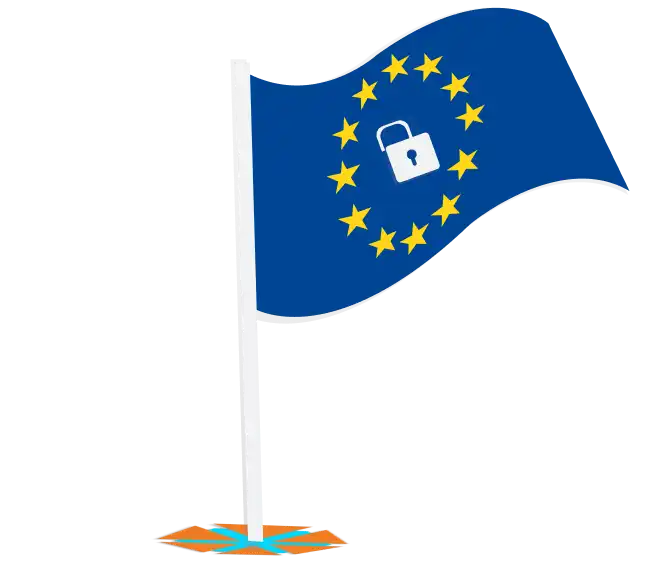 gdpr flag with connhex logo