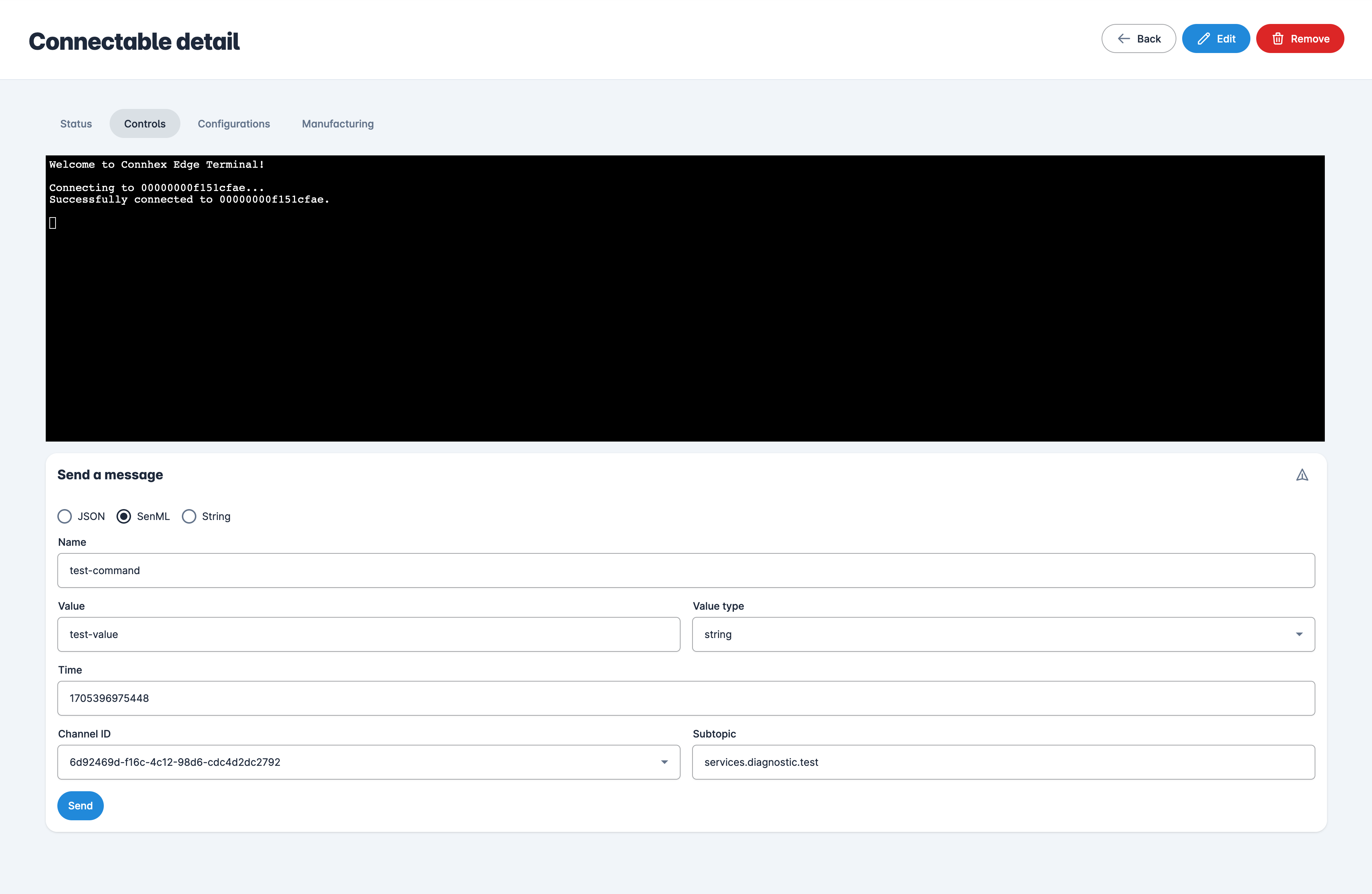 Connhex Control: custom commands